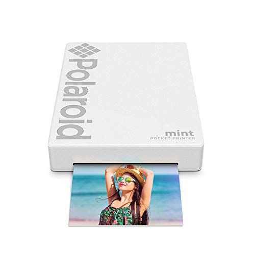 Product Cover Polaroid Mint Pocket Printer W/ Zink Zero Ink Technology & Built-In Bluetooth for Android & iOS Devices - White