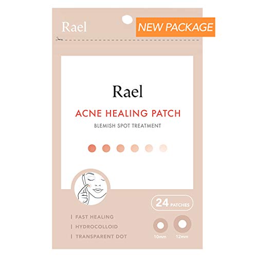 Product Cover Rael Acne Pimple Healing Patch - Absorbing Cover, Invisible, Blemish Spot, Hydrocolloid, Skin Treatment, Facial Stickers, Two Sizes, Blends in with skin (24 Patches, 1Pack)