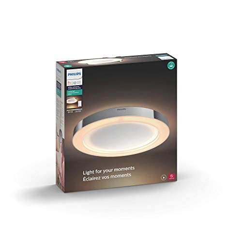 Product Cover Philips Hue White Ambiance Adore Smart Flushmount Light + Dimmer Switch (Requires Hue Hub, Works with Amazon Alexa, HomeKit & Google Assistant)