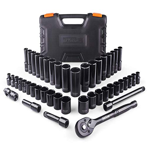 Product Cover TACKLIFE 46pcs 3/8'' Drive Socket Set, 72-Teeth Ratchet With Metric & SAE Sockets, Upgraded Accessories - SWS2A