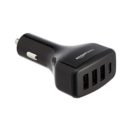 Product Cover AmazonBasics USB-C Car Charger with 18W USB-C Port and Three 12W USB-A Ports