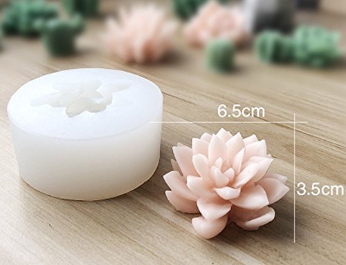 Product Cover 3D Silicone Succulent Cactus Candles Handmade Molds Fondant Mould Soap Mold for Valentine's Day Birthday Party Wedding Spa Home Decoration