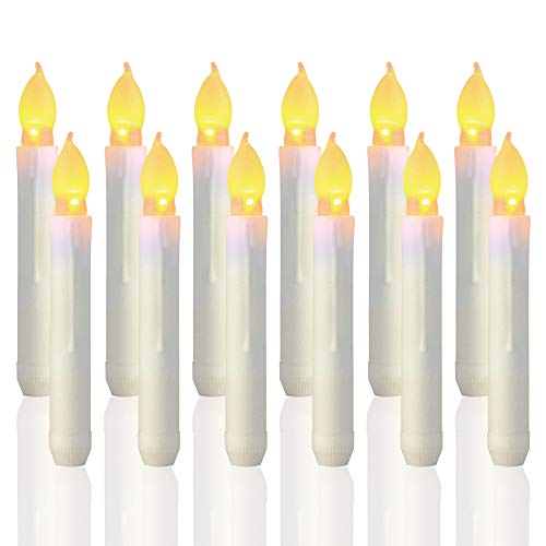 Product Cover Trandpter 12PCS Harry Potter Candles, Flameless LED Taper Candle Lights, Battery Operated Candles for Party, Classroom, Wedding, Christmas Decorations