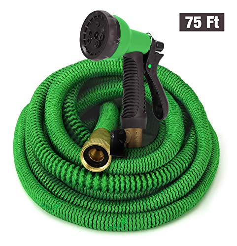 Product Cover GrowGreen Hoses, Expandable Garden Hose, Water Hose with High Pressure Hose Spray Nozzle, Flexible Garden Hose with All Brass Connectors, Leak Proof,and Durable Expanding Garden Hose, (75 Feet)