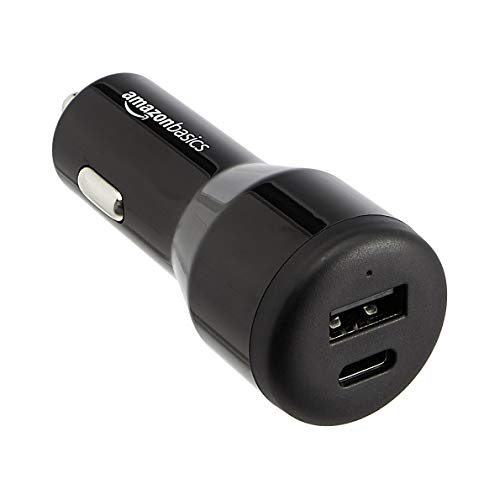 Product Cover AmazonBasics USB-C Car Charger with 18W USB-C Port and 12W USB-A Port