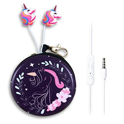 Product Cover QearFun in Ear 3D Cute Cartoon Animal Unicorn Horse Headphones Mic Earphone Case Hands-Free