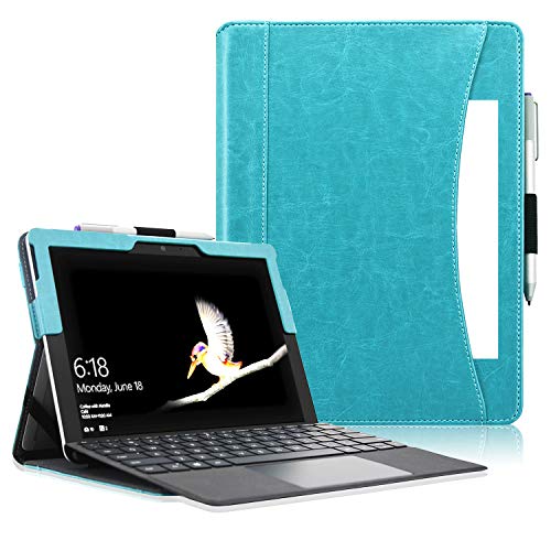 Product Cover Surface Go Case, ACdream Multiple Angle Viewing with Pocket Business Cover Case for Microsoft Surface Go Tablet 2018 Release (Compatible with Surface Go Type Cover Keyboard), Sky Blue