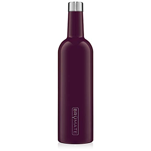 Product Cover BrüMate Winesulator 25 Oz Triple-Walled Insulated Wine Canteen Made Of Stainless Steel, 24-hour Temperature Retention, Shatterproof, Comes With Matching Silicone Funnel (Plum)