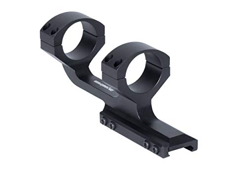 Product Cover Monstrum Slim Profile Series Offset Cantilever Picatinny Scope Mount | 1 inch Diameter | Black