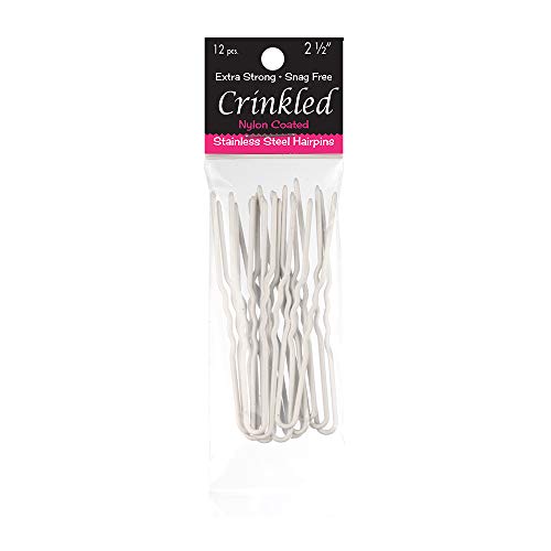 Product Cover Marilyn Faye's U-Shaped Crinkled Hair Pins (Set of 12) (2.5 inch, White)