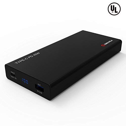 Product Cover 20000mAh Fast Portable Charger for Nintendo Switch, MacBook Pro, iPad, iPhone X, Samsung Galaxy, Pixel C, GoPro - Quick Charge Travel Laptop External Battery Power Bank, USB Type C USB A PD 45W 5V~20V