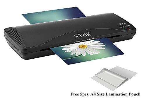Product Cover SToK ST-LA4 Lamination Machine Laminator with Jam Release Button | Supports Hot & Cold Lamination| with 5 Free Lamination Pouches