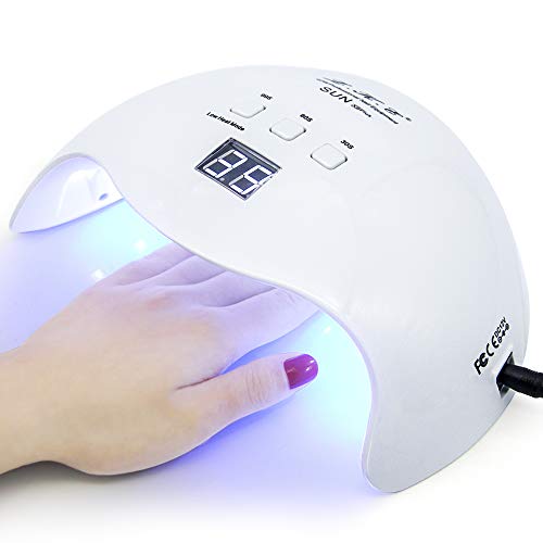Product Cover Gel UV LED Nail Lamp,LKE Nail Dryer 40W Gel Nail Polish LED UV Light with 3 Timers Professional Nail Art Tools Accessories White