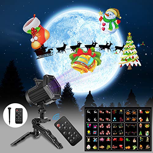 Product Cover UNIFUN Christmas Lights,15 Patterns Projector Lights Waterproof Dynamic Landscape Lights for Celebration Halloween,Christmas, Birthday and Party Decorations