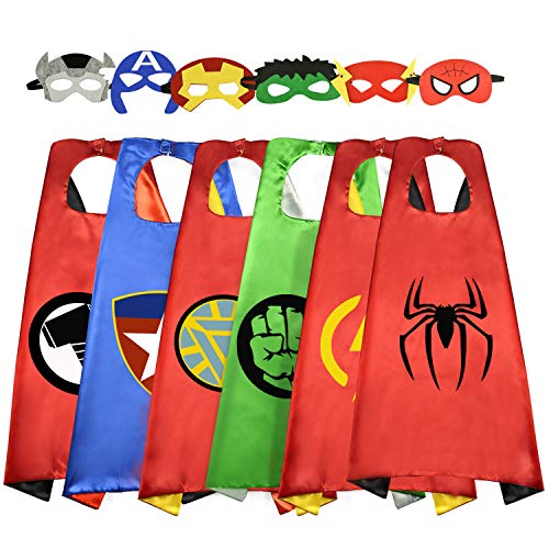 Product Cover Easony Birthday Presents Gifts for 3-10 Year Old Boys, Cartoon Super Hero Satin Capes Dress up for Kids Party Favor Toys for 3-10 Year Old Boys ESUSCP06