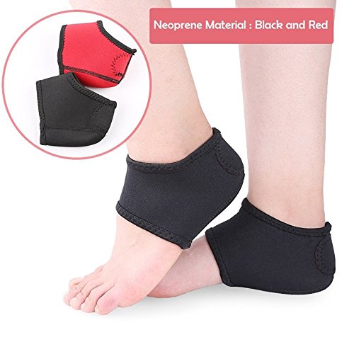 Product Cover SKUDGEAR Neoprene Heel Guard Set - 2 Pieces - Heel Protectors - Relieve Heel Pain from Plantar Fasciitis - Heel Spur - Cracked Heels (Size: L)