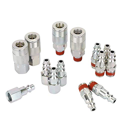 Product Cover WYNNsky Air Compressor Accessories Fittings, 1/4''NPT Quick Connect Air Coupler and Plug Kit, I/M Type, 14 Pieces Air Tools Fittings Set
