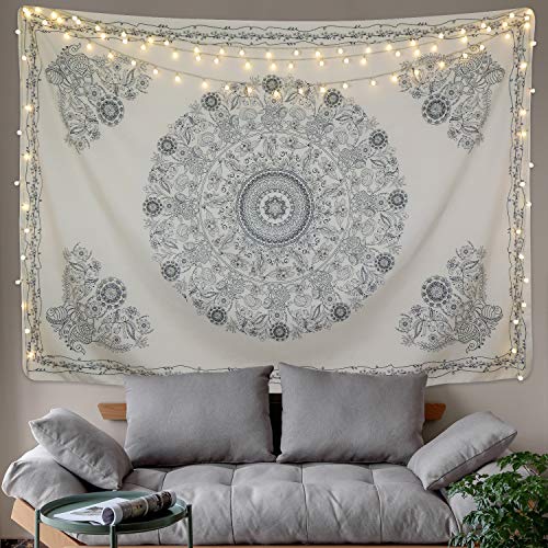 Product Cover BLEUM CADE Tapestry Mandala Hippie Bohemian Tapestry Wall Hanging Medallion Floral Art Tapestry Wall Hanging Indian Dorm Decor for Room