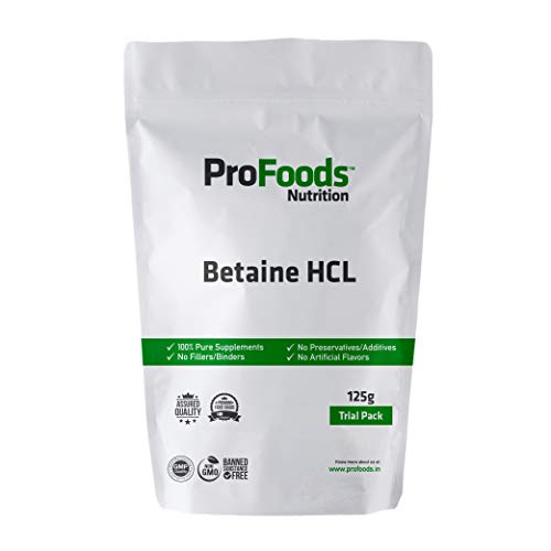 Product Cover Profoods Betaine HCL Powder (Food) (125 grams)