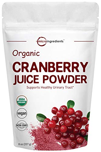 Product Cover Sustainably US Grown, Organic Cranberry Juice Powder, 8 Ounce, Enhance Urinary Tract Cleanse, Bladder and Prostate Health, Natural Flavor for Smoothie and Beverage Blend, Vegan Friendly