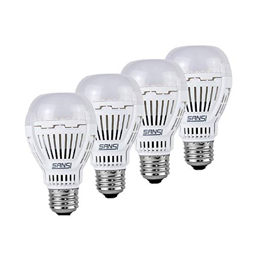 Product Cover [Upgrade] SANSI 13W (100 Watt Equivalent) Soft Warm 3000K LED Bulbs 4-Pack, ETL Listed, Bright 1600lm