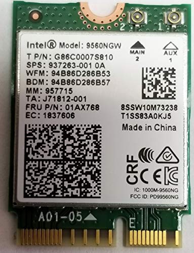 Product Cover Intel Wireless-AC 9560, M.2 2230, 2X2 Ac+Bt, Gigabit, No Vpro