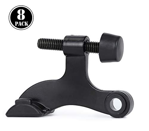 Product Cover 8 Pack Hinge Pin Black Door Stopper,Adjustable Deluxe Heavy Duty Door Stopper 2-1/2