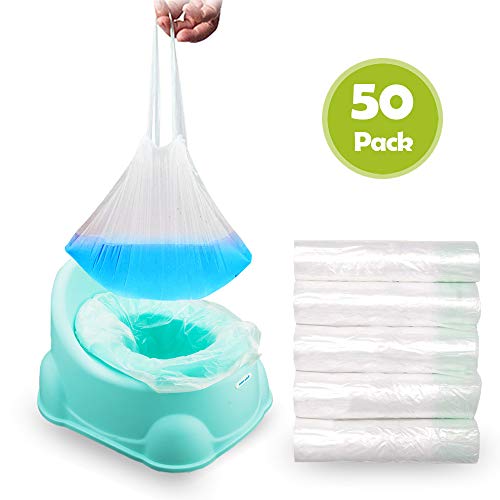 Product Cover Potty Liners Disposable, Travel Potty Chair Liners with Drawstring Universal Training Toilet Seat Potty Bags Cleaning Bag for Kids Toddlers