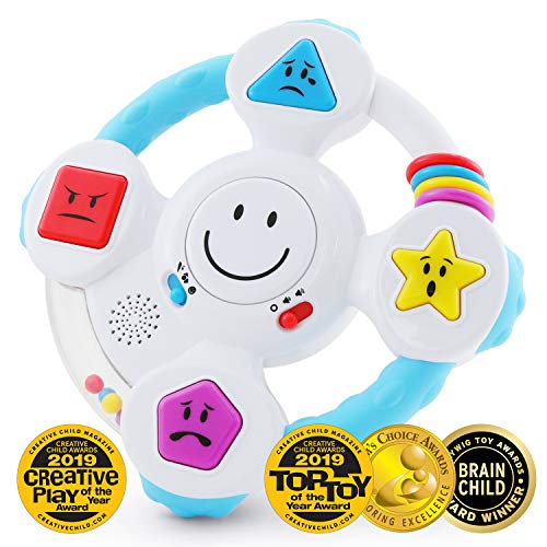 Product Cover BEST LEARNING My Spin & Learn Steering Wheel - Interactive Educational Toys for 6 to 36 Months Old Infants, Babies, Toddlers - Learn Colors, Shapes, Feelings & Music Game - Ideal Baby Toy Gifts
