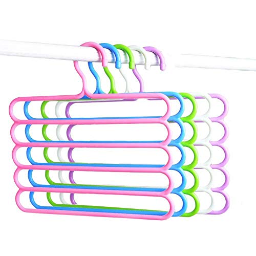 Product Cover House of Quirk Plastic Multi-Purpose 5 Layers Trouser Hanger - Set of 5