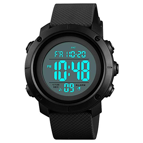 Product Cover Men's Sports Watches Digital LED Screen Large Face Backlight Military Waterproof Watch Boys Gift