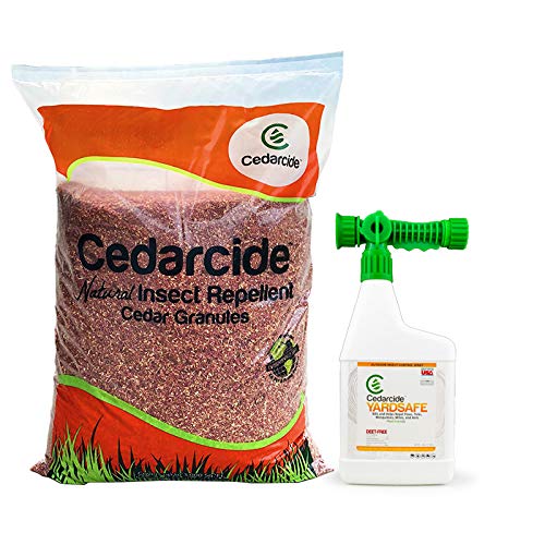 Product Cover Cedarcide Outdoor Lawn and Garden Treatment Kit (Small) Includes Yarsafe Cedar Oil Bug Killing Ready-to-Use Quart and Insect Repelling Granules Kills and Repels Fleas, Ants, Mites, Mosquitoes