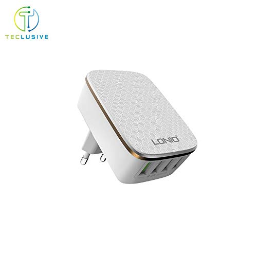 Product Cover TECLUSIVE Ldnio 4 USB Multi Ports Mobile Wall Charger || 4.4A Rapid Charge Mobile Travel Adapter || Exclusively by TECLUSIVE