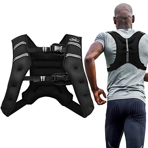 Product Cover Aduro Sport Weighted Vest Workout Equipment, 4lbs/6lbs/12lbs/20lbs/25lbs Body Weight Vest for Men, Women, Kids (20 Pounds (9.07 KG))