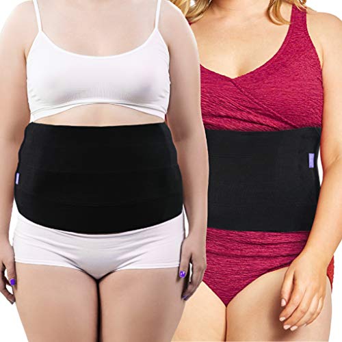 Product Cover Everyday Medical Plus Size Post Surgery Abdominal Binder I Bariatric Stomach Wrap I Hernia Support for Women and Men I Obesity Girdle great for Liposuction, Postpartum, C-section, Hernia-Size Wide 2XL