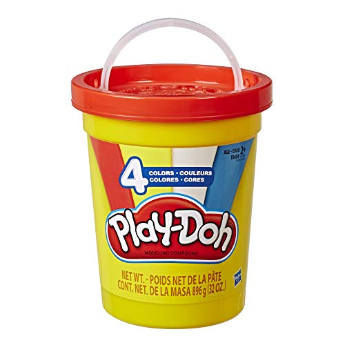 Product Cover Play-Doh 2-Lb. Bulk Super Can of Non-Toxic Modeling Compound with 4 Classic Colors - Red, Blue, Yellow, & White