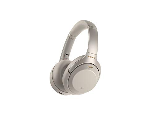 Product Cover Sony Noise Cancelling Headphones WH1000XM3: Wireless Bluetooth Over the Ear Headphones with Mic and Alexa voice control - Industry Leading Active Noise Cancellation - Silver