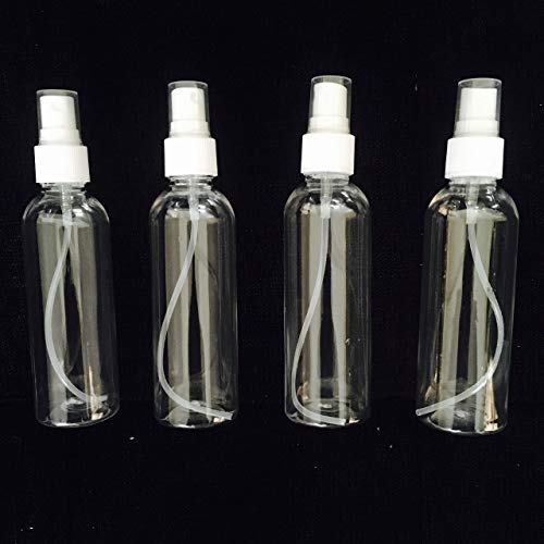 Product Cover Crysta Refillable Spray Bottle, 100ml (Transparent)- Pack of 4