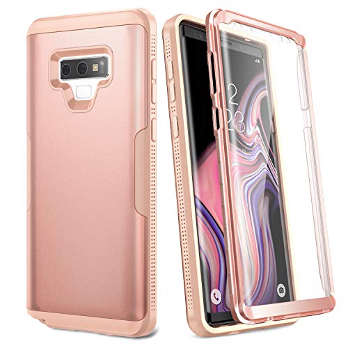 Product Cover YOUMAKER Case for Galaxy Note 9, Full Body Heavy Duty Protection with Built-in Screen Protector Shockproof Rugged Cover for Samsung Galaxy Note 9 (2018) 6.4 Inch - Rose Gold/Pink