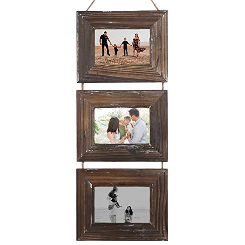 Product Cover Picture Frames-Photo Frame-Rustic 4x6 Picture Frame-3 Sets (4 by 6-Inch, Nature Brown)