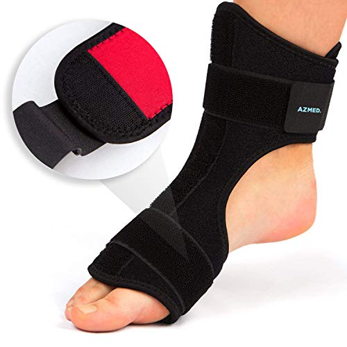 Product Cover AZMED Plantar Fasciitis Night Splint & Support, Adjustable Orthotic Foot Drop Brace for Achilles Tendonitis and Heel Spur Relief, Black
