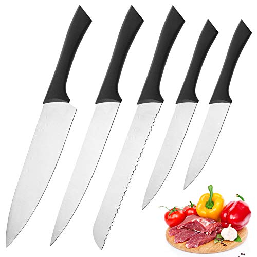 Product Cover Knife Set - Vestaware 5-Piece Kitchen Knife Set with 8