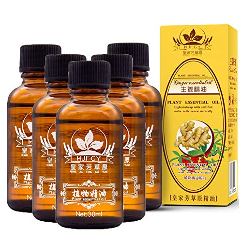 Product Cover Pretty Comy 5pcs Body Massage Liquid Lymphatic Drainage Ginger Massage Oil Nourishing Skin Care Serum 30ml