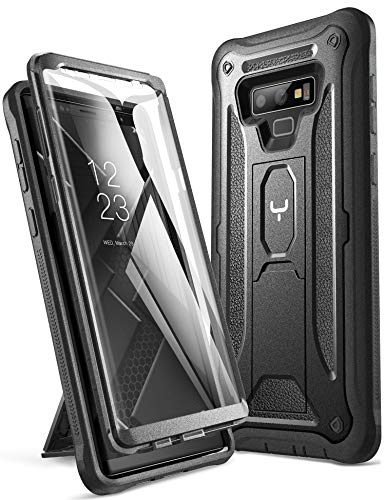 Product Cover YOUMAKER Kickstand Case for Galaxy Note 9, Full Body with Built-in Screen Protector Heavy Duty Protection Shockproof Rugged Cover for Samsung Galaxy Note 9 (2018) 6.4 Inch - Black