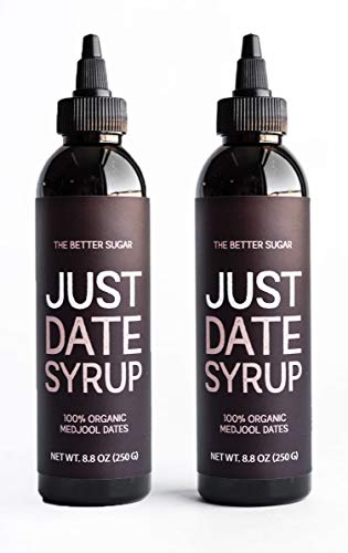 Product Cover Just Date Syrup: Award-Winning Organic Date Syrup I Two 8.8 OZ Squeeze Bottles I Low-Glycemic, Vegan, Paleo