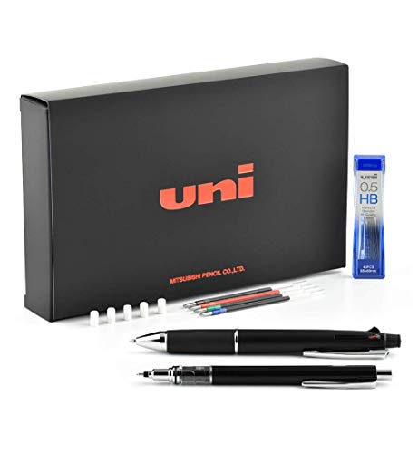 Product Cover uni JETSTREAM 4&1 - (Red, Green, Blue and Black 0.7mm ink + 0.5mm Pencil) plus uni Kuru Toga ADVANCE mechanical pencil with Exclusive uni Box