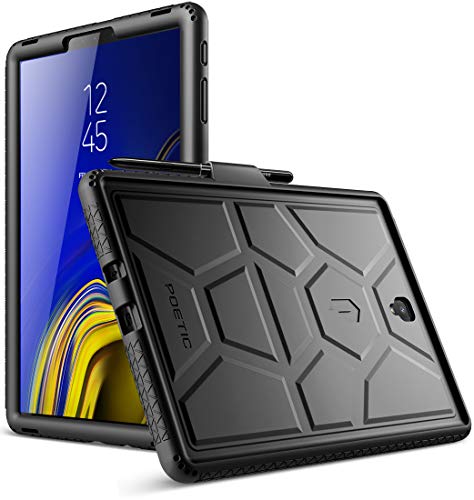 Product Cover Galaxy Tab S4 10.5 Case, Poetic TurtleSkin Series [Corner/Bumper Protection][Grip][Bottom Air Vents] Protective Silicone Case for Samsung Galaxy Tab S4 10.5 Inch (2018) - Black