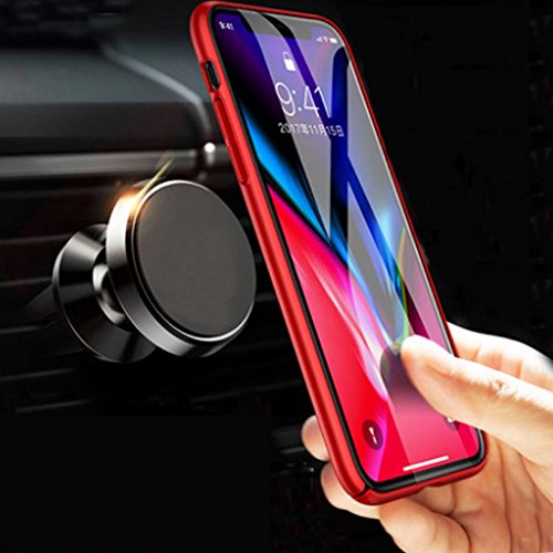 Product Cover Magnetic Car Mount Air Vent, MANORDS Universal Cell Phone Holder 360°Rotation GPS Mount Compatible iPhone Xs Max Xs X 8 Plus 7 6s SE Samsung Galaxy S9 S8 Edge S7 S6 Note 9 and More (Black)