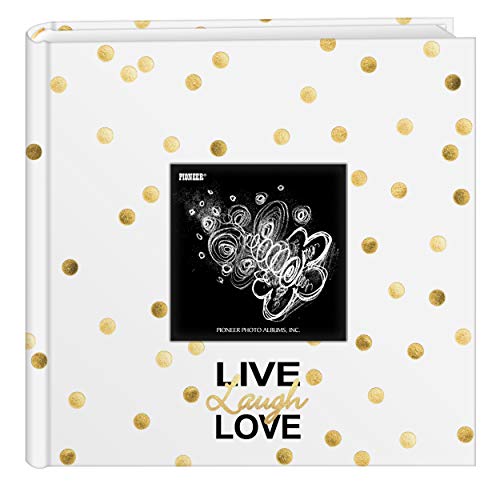 Product Cover Pioneer Photo Albums EV-246/L Golden Dots Live Laugh Love 200 pkt 4x6 Photo Album, Pocket, Gold