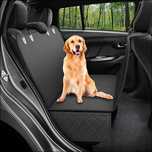 Product Cover Dog Back Seat Cover Protector Waterproof Scratchproof Nonslip Hammock for Dogs Backseat Protection Against Dirt and Pet Fur Durable Pets Seat Covers for Cars & SUVs (Black)